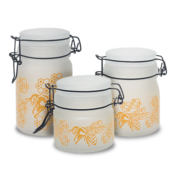 Honey Bee Glass Storage Jar-Multiple Sizes Available [SMKZ-143] | Jupiter Grass