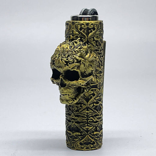 Unique Skull Case Cover for Mini Clipper Lighter | Jupiter Grass