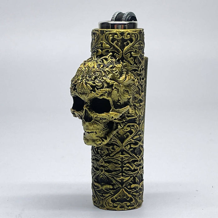 Unique Skull Case Cover for Mini Clipper Lighter | Jupiter Grass