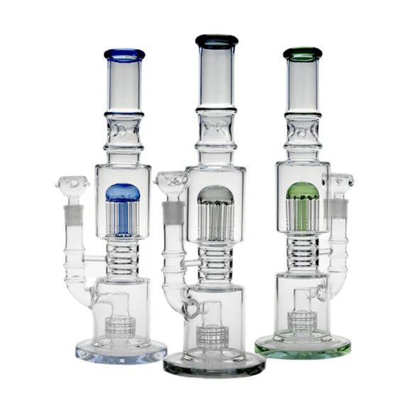 16" Glass Bong – 10-Arm Tree Perc with Matrix Perc for Maximum Filtration | Jupiter Grass