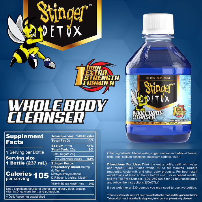 Stinger Detox | Whole Body Cleanser 1-Hour Extra Strength Drink– 8 FL OZ | Jupiter Grass