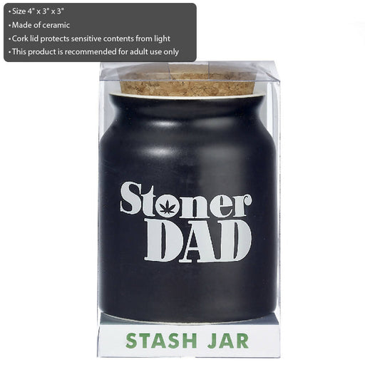 STONER DAD STASH JAR - WHITE LETTERS | Jupiter Grass