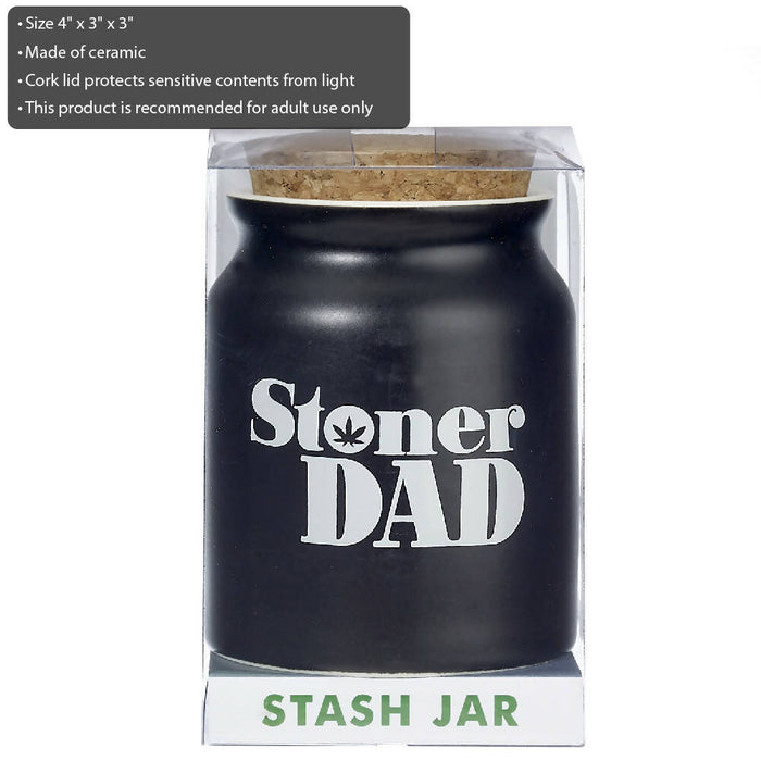STONER DAD STASH JAR - WHITE LETTERS | Jupiter Grass
