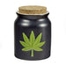 GREEN LEAF STASH JAR - EMBOSSED LEAF | Jupiter Grass