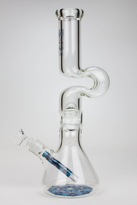 16.5" SOUL Glass 7mm Kink Zong glass water bong | Jupiter Grass