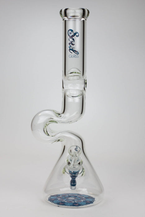 16.5" SOUL Glass 7mm Kink Zong glass water bong | Jupiter Grass