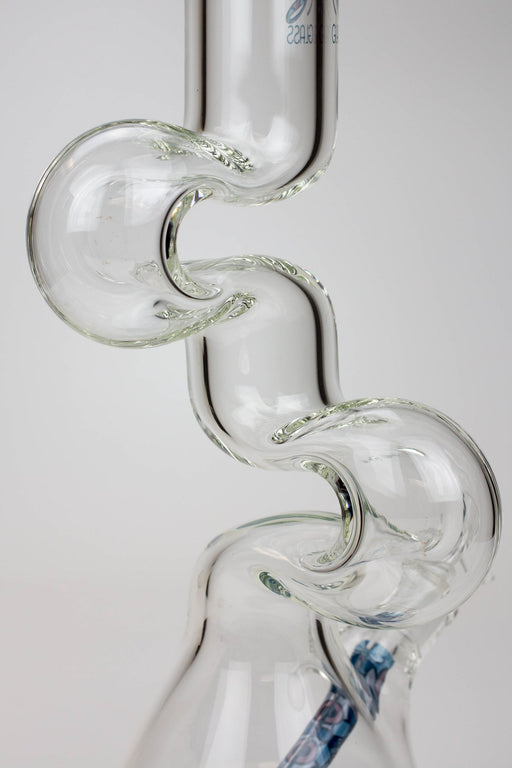 16.5" SOUL Glass 7mm Kink Zong glass water bong | Jupiter Grass