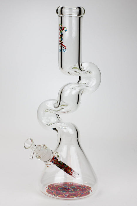 16.5" SOUL Glass 7mm Kink Zong glass water bong | Jupiter Grass