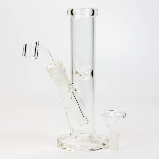 8" 2-in-1 clear tube glass Dab Rig [AKGA013] | Jupiter Grass