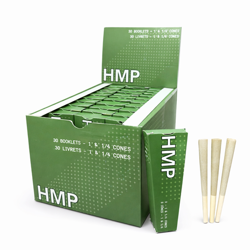 HMP | 1¼ Pre-Rolled Hemp Cones – 3 cones per pack (30pack Display) | Jupiter Grass