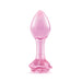 Pink Roses Glass Butt Plug Training Set