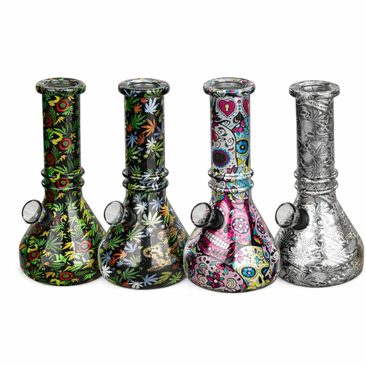 6″ Vivid Vault Beaker Mini Glass Bong – [JBLMIN-08-5] | Jupiter Grass