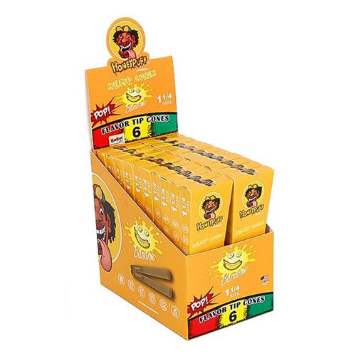 Honeypuff | 1 1/4 Size Fruit flavor tip 6pk Hemp cones Box of 20 | Jupiter Grass