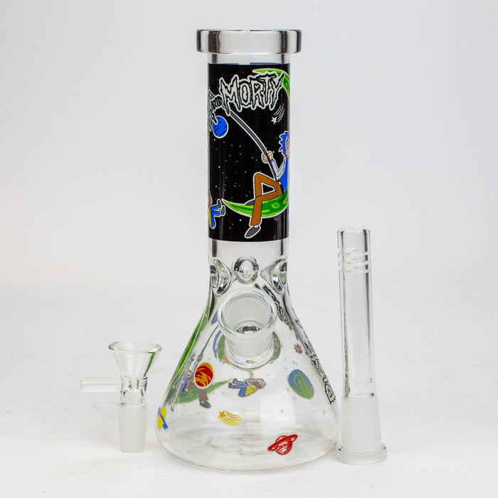 8" NM  Cartoon glass water bong - Glow in the dark | Jupiter Grass