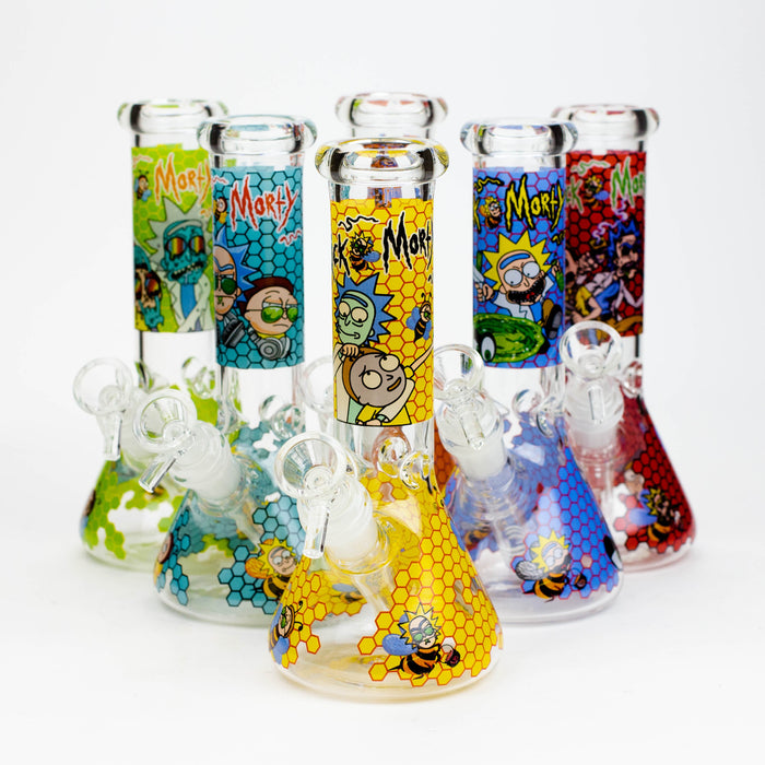 8" NM  Cartoon glass water bong - Beehive | Jupiter Grass