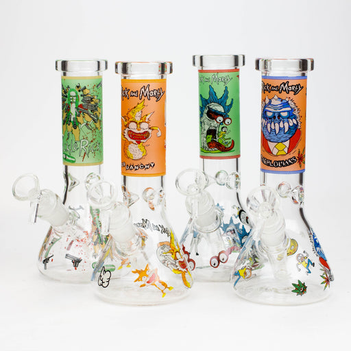 8" NM glass water bong - Glow In the dark | Jupiter Grass