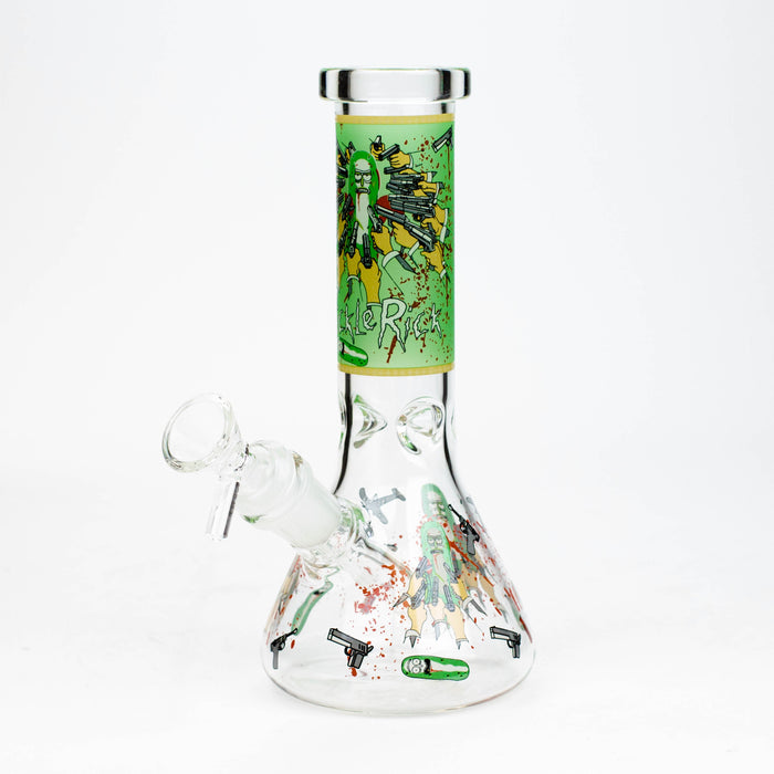 8" NM glass water bong - Glow In the dark | Jupiter Grass