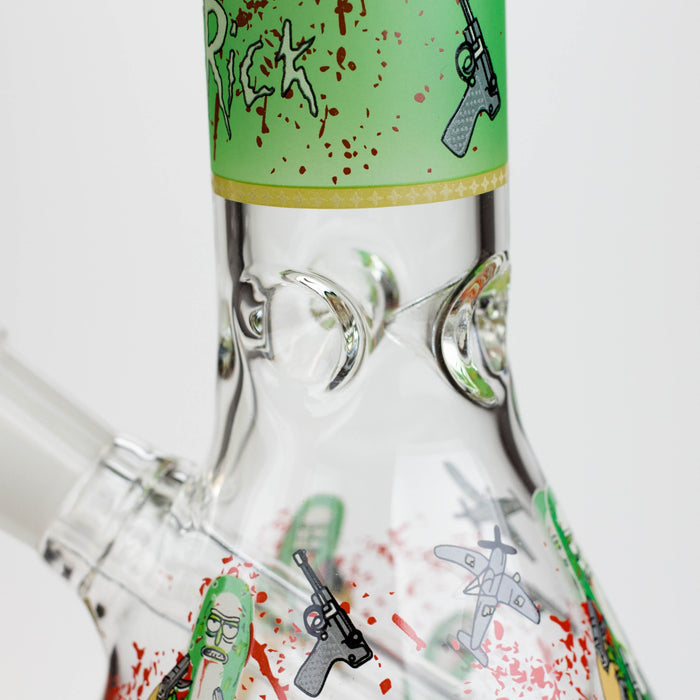 8" NM glass water bong - Glow In the dark | Jupiter Grass