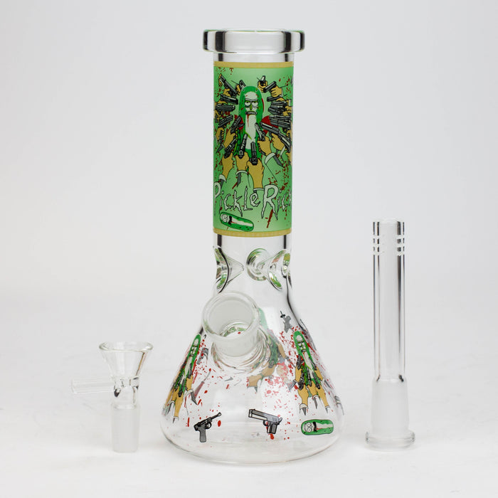 8" NM glass water bong - Glow In the dark | Jupiter Grass