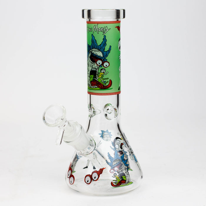 8" NM glass water bong - Glow In the dark | Jupiter Grass