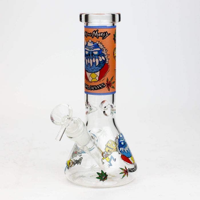 8" NM glass water bong - Glow In the dark | Jupiter Grass
