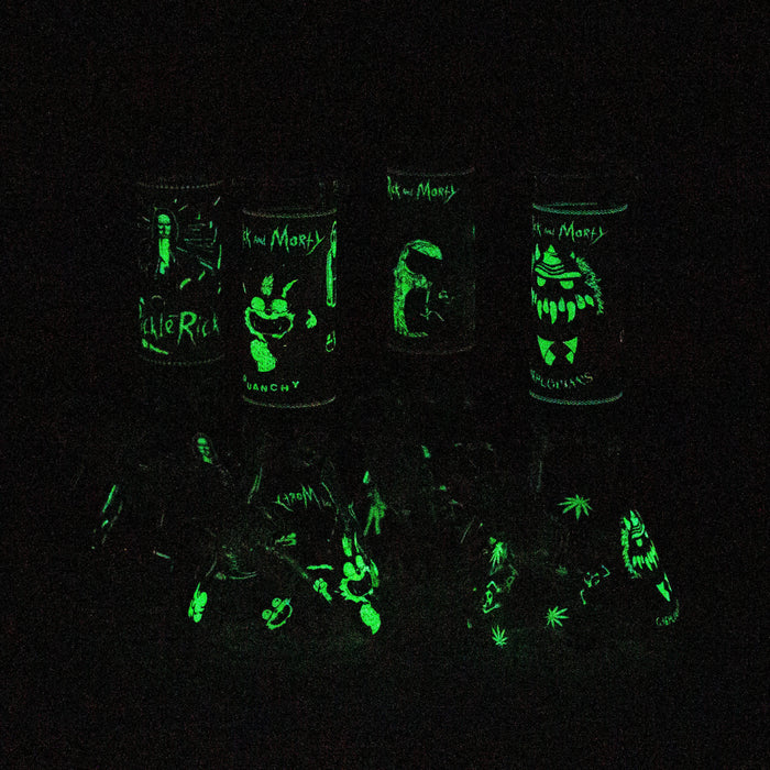 8" NM glass water bong - Glow In the dark | Jupiter Grass