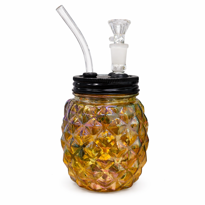 6″ Pineapple Glass Bong – Metallic Finish [GP2045PIN] | Jupiter Grass