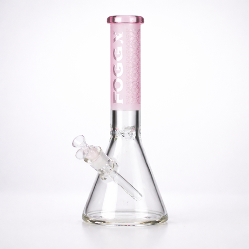 FOGGX | 14" Sandblasted Beaker Glass Water Pipe – 7mm Thick [FT292] | Jupiter Grass