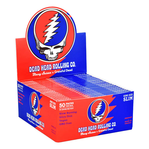 Blazy Susan | Grateful Dead King size slim Rolling Papers Box of 50 | Jupiter Grass