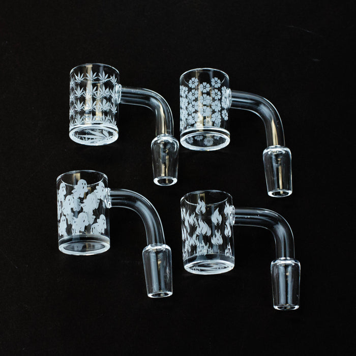 Flat top Original banger with sandblast graphic for 14 mm male joint | Jupiter Grass