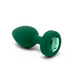 VIBRATING JEWEL PLUG | M/L | EMERALD GREEN