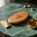 TBBC | Natural Hardwood oval Rolling Tray | Jupiter Grass