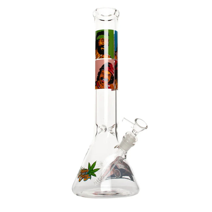 Cheech & Chong® Glass | 10" Pop Art Beaker Base Water Pipe [CC155] | Jupiter Grass