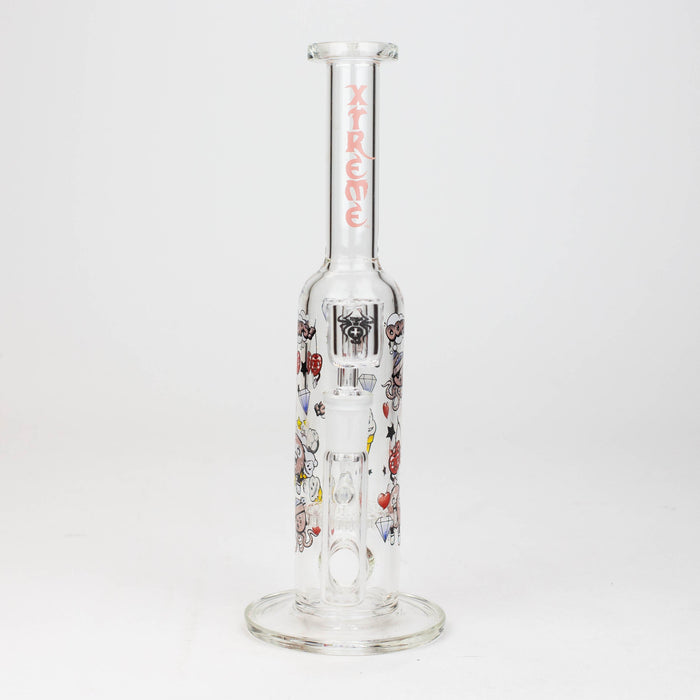 9.5" XTREME 2-in-1 glass Bong with honeycomb diffuser [XTR302] | Jupiter Grass