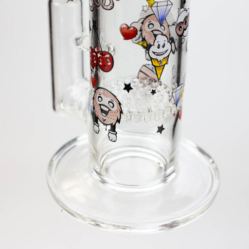 9.5" XTREME 2-in-1 glass Bong with honeycomb diffuser [XTR302] | Jupiter Grass