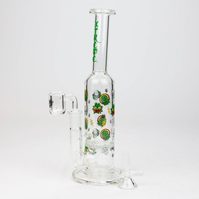 9.5" XTREME 2-in-1 glass Bong with honeycomb diffuser [XTR302] | Jupiter Grass