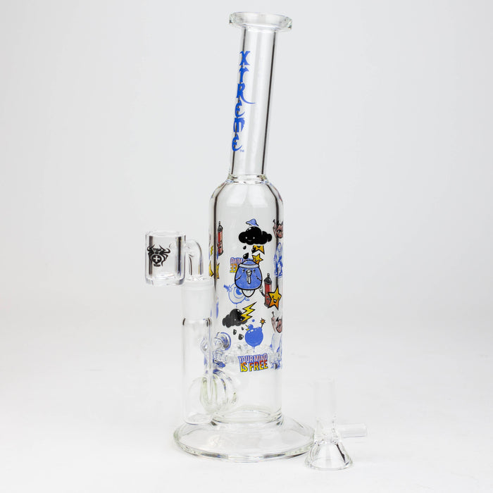 9.5" XTREME 2-in-1 glass Bong with honeycomb diffuser [XTR302] | Jupiter Grass