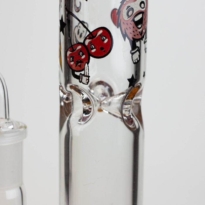 9.5" XTREME 2-1n-1 straight tube glass Bong with honeycomb diffuser [XTR300] | Jupiter Grass