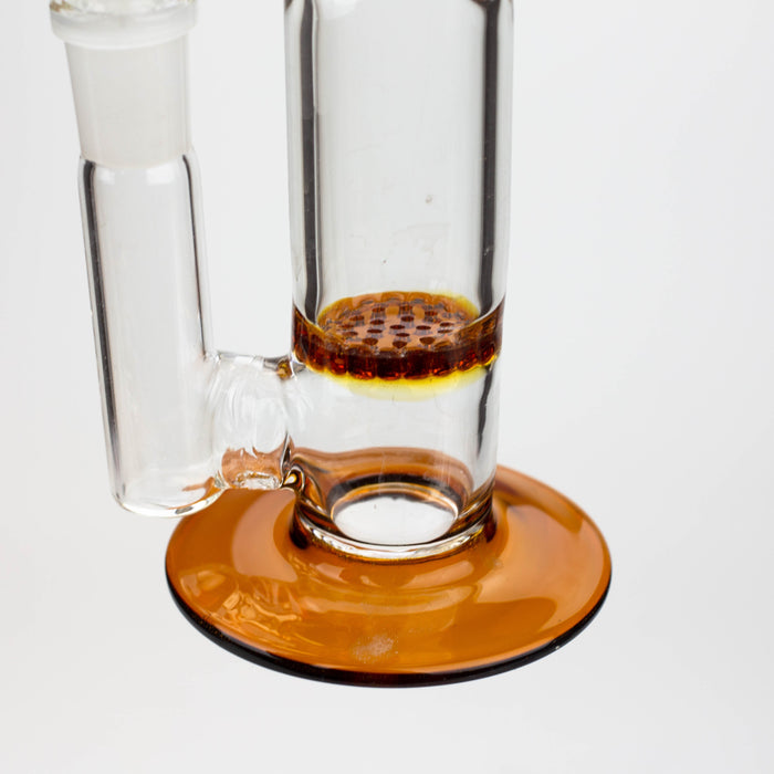 9.5" XTREME 2-1n-1 straight tube glass Bong with honeycomb diffuser [XTR300] | Jupiter Grass