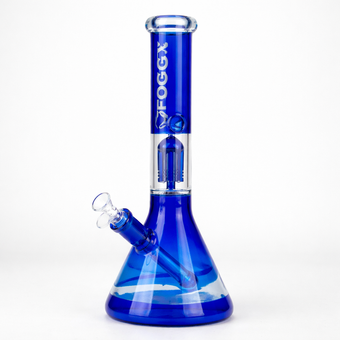 FOGGX | 14" Colored Glass Water Pipe with Percolator [FTLL09] | Jupiter Grass