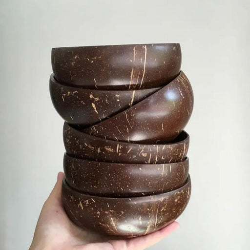 Organic Coconut shell  "Don't Panic It's Organic" Mixing Bowls | Jupiter Grass
