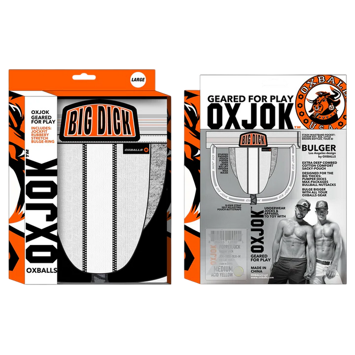 BULGER, the big pouch jock, WHITE SNOW, SMALL