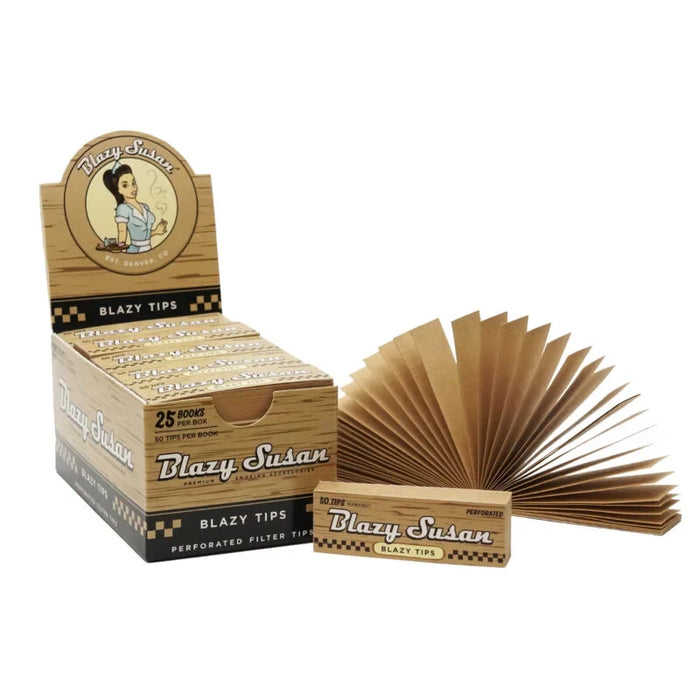 Blazy Susan | Unbleached Filter Tips Box of 25 | Jupiter Grass