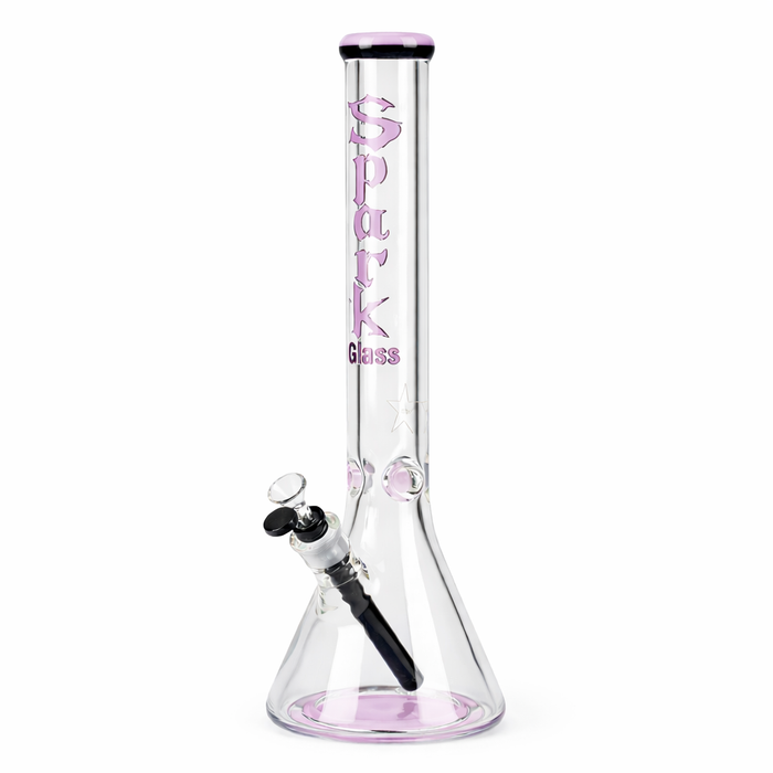 Spark  | 18" 9 mm glass water bong with thick base | Jupiter Grass