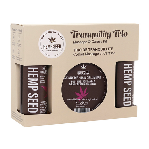Hemp Seed Tranquility Massage Trio Gift Set - Skinny Dip