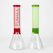 FOGGX | 14" Sandblasted Beaker Glass Water Pipe – 7mm Thick [FT321] | Jupiter Grass