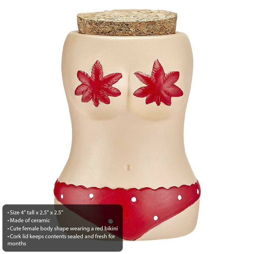 BIKINI STASH JAR W/ RED BIKINI | Jupiter Grass