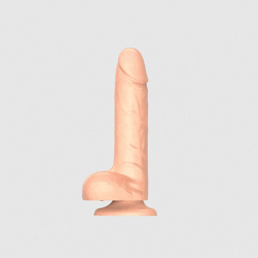 ROTATING & VIBRATING REALISTIC DILDO - L - VANILLA