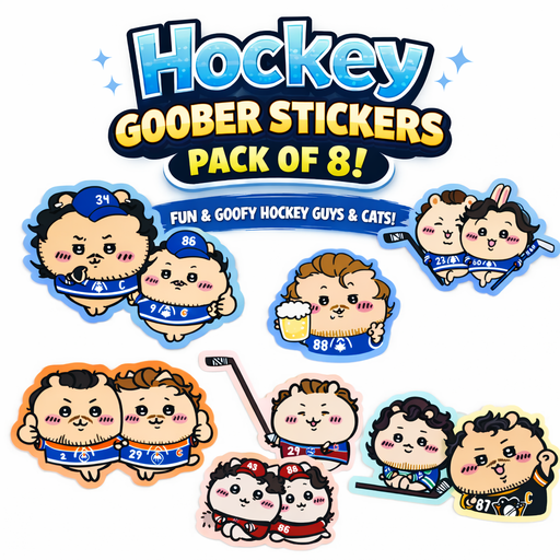 Hockey Goober Vinyl Stickers – Pack of 8 | Jupiter Grass