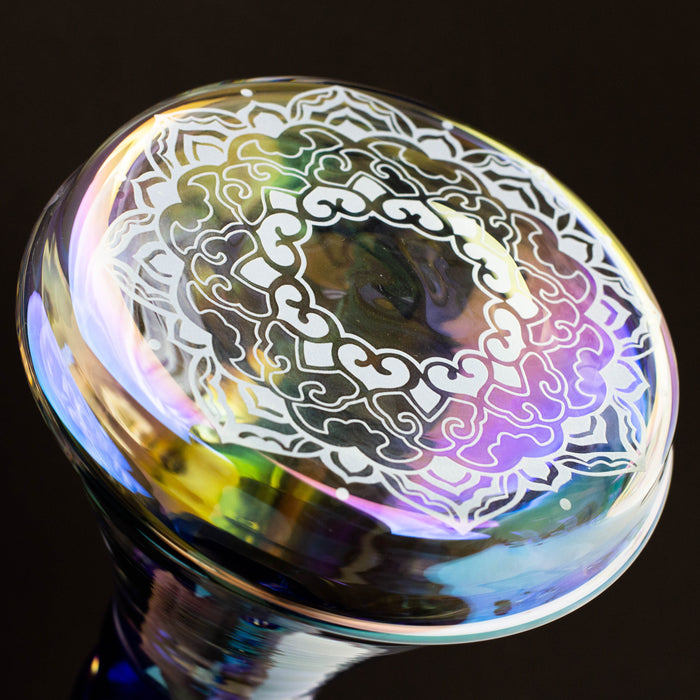 13" Genie electroplated glass beaker bong | Jupiter Grass